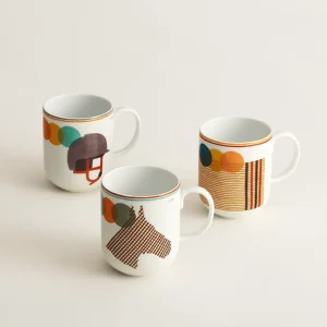 Saut Hermès set of 3 mugs