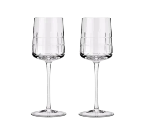 Set of 2 Crystal White Wine Glasses