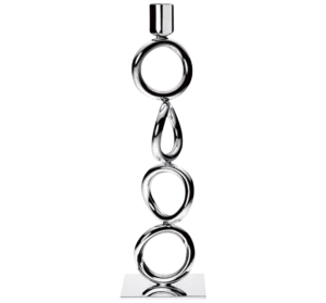 Vertigo four ring candelabro plata (2 unds)